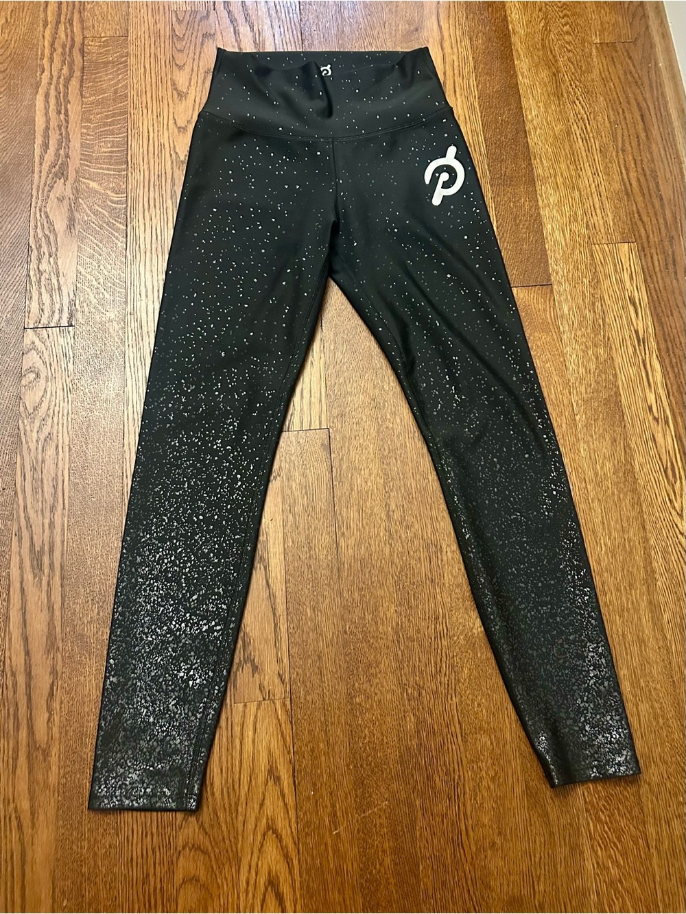 Peloton Black Sparkle Ombre High-Waist Leggings M